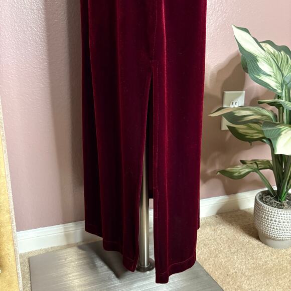 Y2K Burgundy Velvet Set – Notations Top S & Sense Pants Altered S (Let Out to L) - Picture 5 of 11